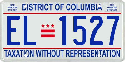 DC license plate EL1527