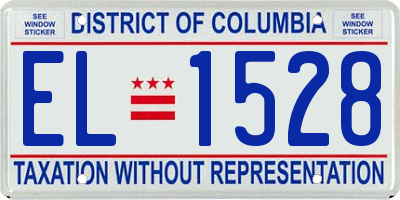 DC license plate EL1528