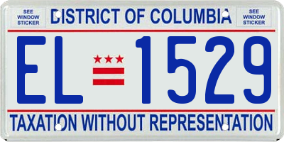 DC license plate EL1529