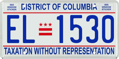 DC license plate EL1530