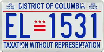 DC license plate EL1531