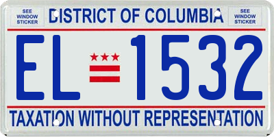 DC license plate EL1532