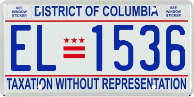 DC license plate EL1536