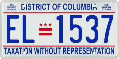 DC license plate EL1537