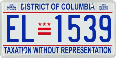 DC license plate EL1539