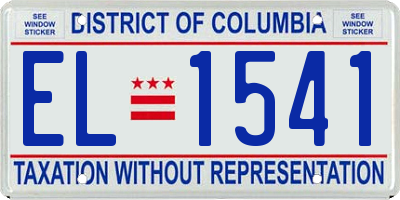 DC license plate EL1541