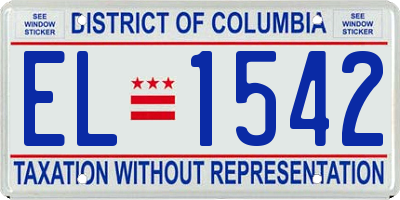 DC license plate EL1542