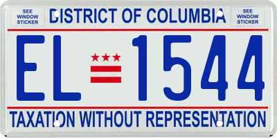 DC license plate EL1544