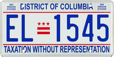 DC license plate EL1545