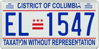 DC license plate EL1547