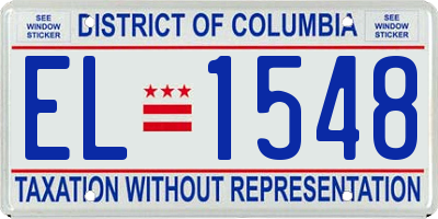 DC license plate EL1548