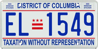 DC license plate EL1549