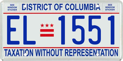 DC license plate EL1551