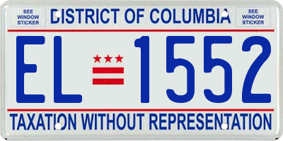 DC license plate EL1552