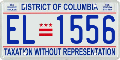 DC license plate EL1556