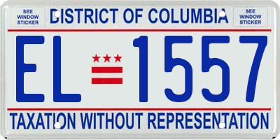 DC license plate EL1557