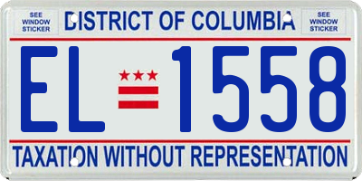 DC license plate EL1558