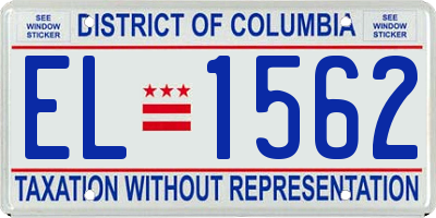 DC license plate EL1562