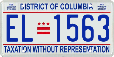 DC license plate EL1563