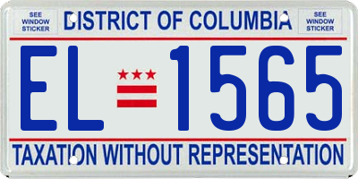 DC license plate EL1565