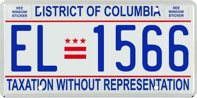 DC license plate EL1566