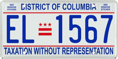 DC license plate EL1567