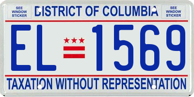 DC license plate EL1569