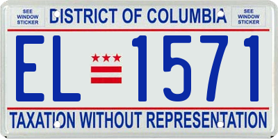 DC license plate EL1571