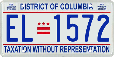 DC license plate EL1572