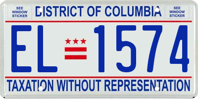 DC license plate EL1574