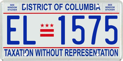 DC license plate EL1575