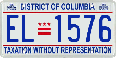 DC license plate EL1576