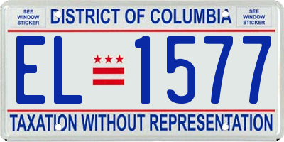 DC license plate EL1577