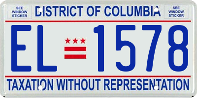 DC license plate EL1578