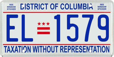 DC license plate EL1579