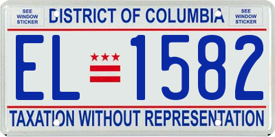 DC license plate EL1582