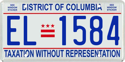 DC license plate EL1584