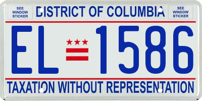 DC license plate EL1586