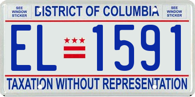 DC license plate EL1591