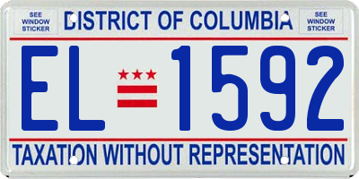 DC license plate EL1592