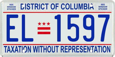 DC license plate EL1597