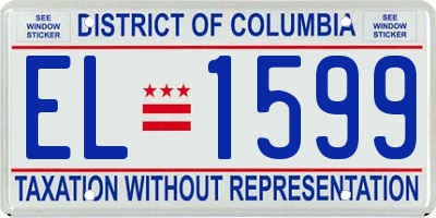 DC license plate EL1599