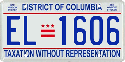 DC license plate EL1606