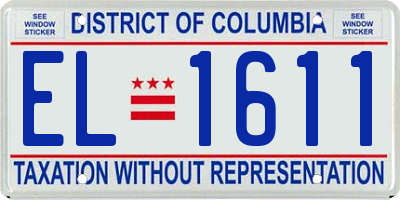 DC license plate EL1611