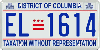 DC license plate EL1614