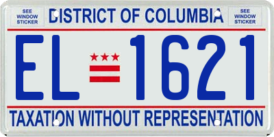 DC license plate EL1621