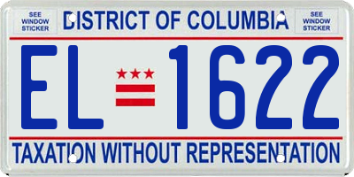 DC license plate EL1622