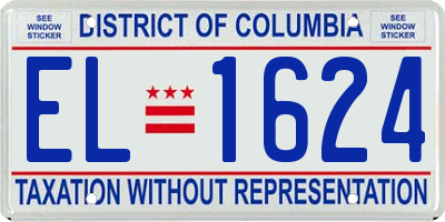 DC license plate EL1624