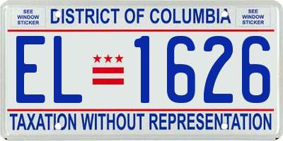 DC license plate EL1626