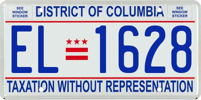 DC license plate EL1628